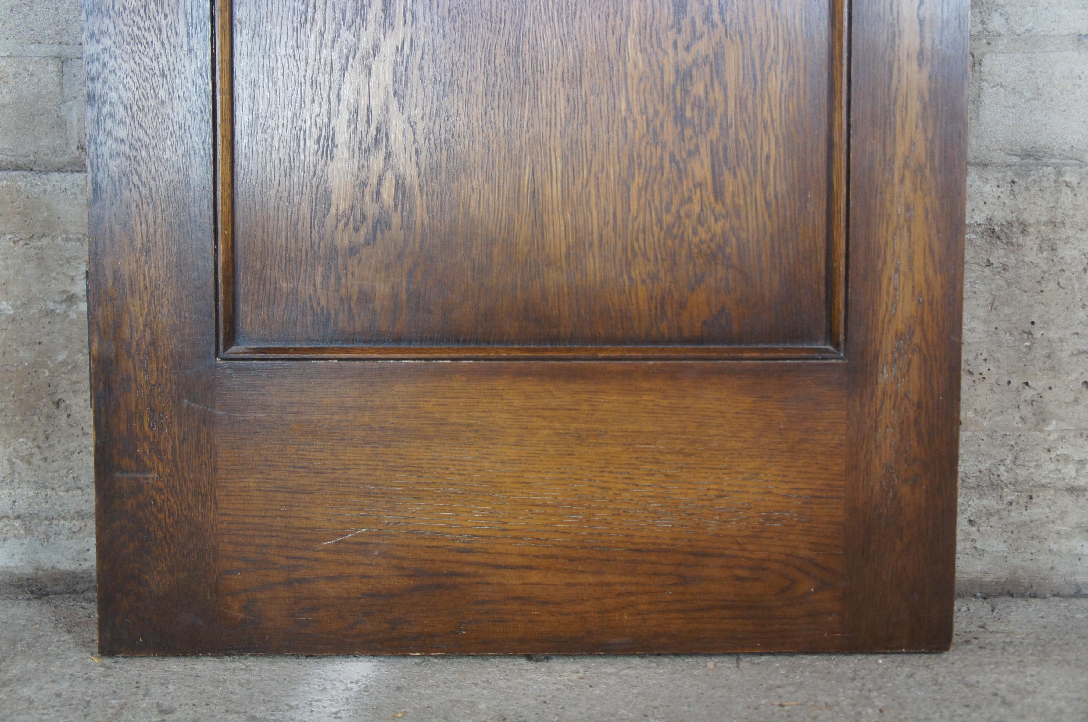Early 20th Century Reclaimed Spanish Revival Oak Mirrored Bedroom Closet Door 1