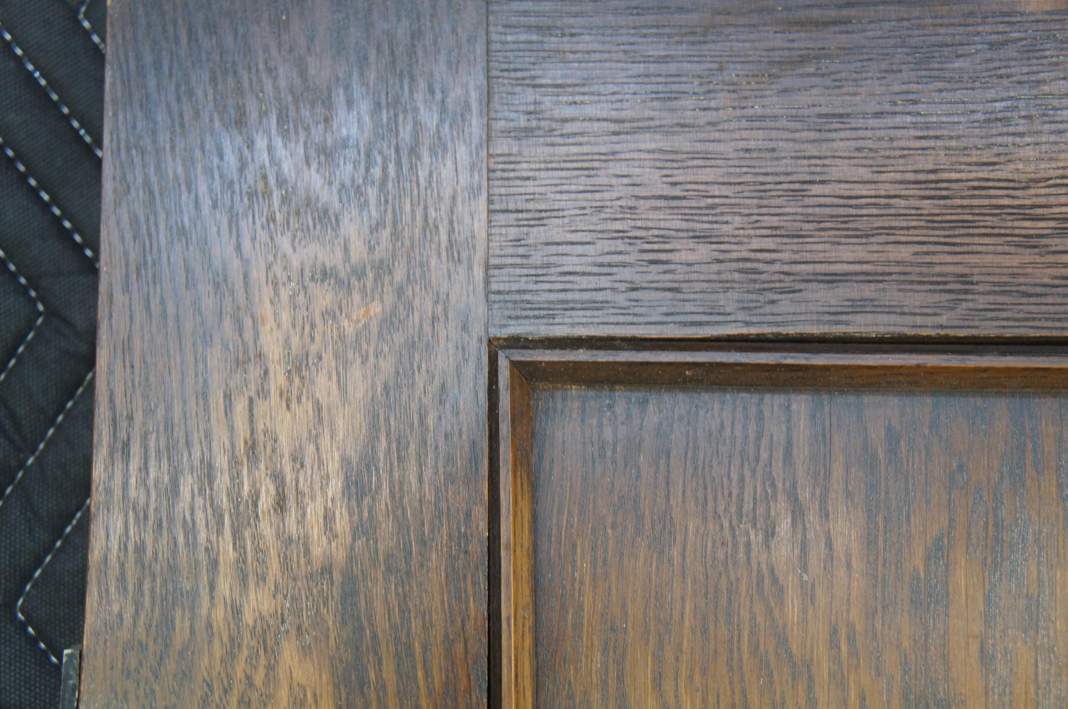 Early 20th Century Reclaimed Spanish Revival Oak Mirrored Bedroom Closet Door 2