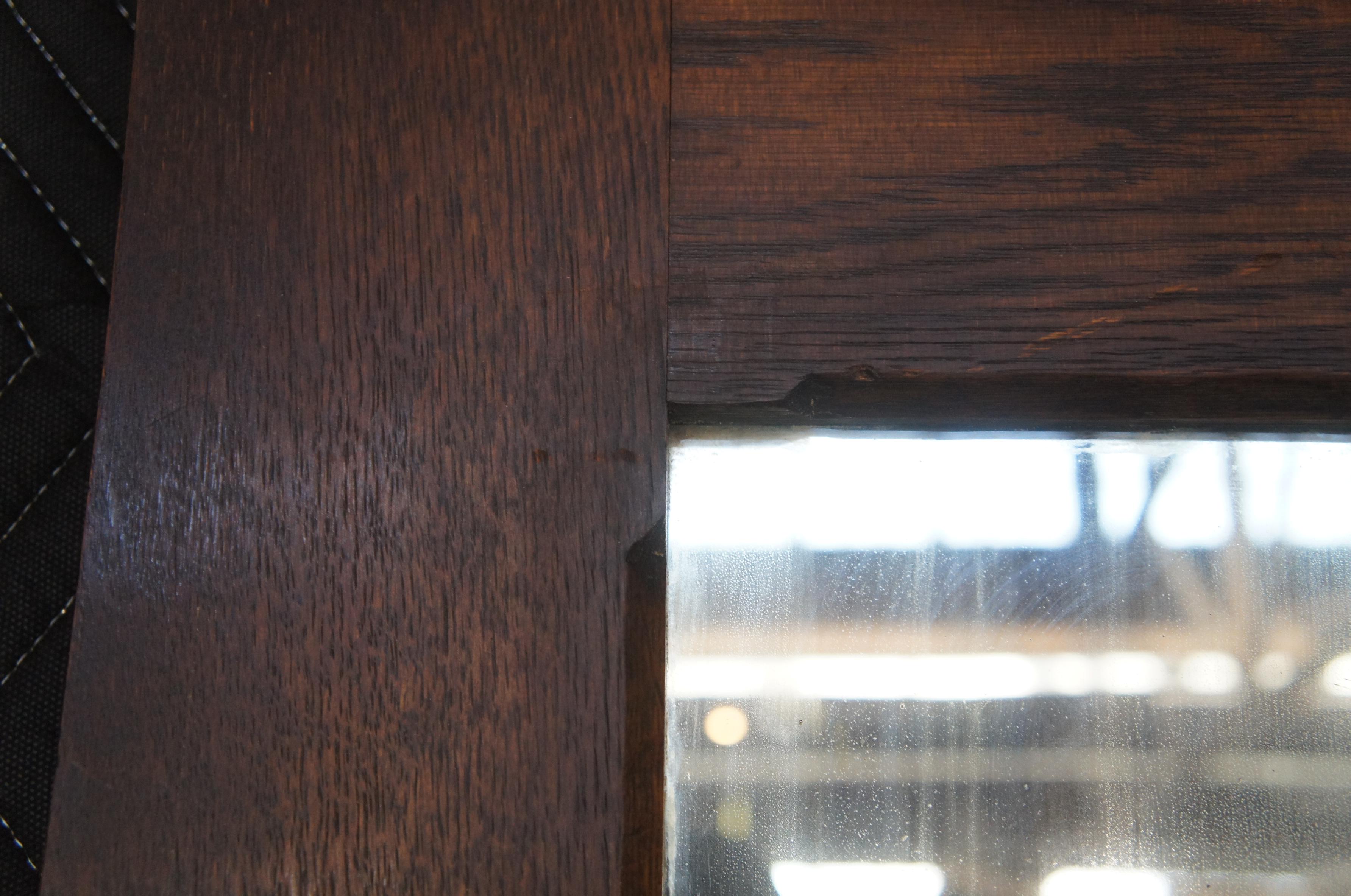 Early 20th Century Reclaimed Spanish Revival Oak Mirrored Bedroom Closet Door 4