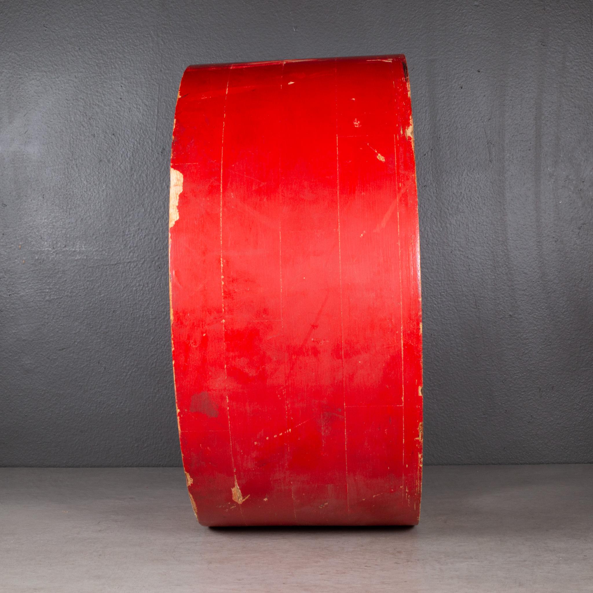 Industrial Early 20th c. Red Wooden Foundry Mold c.1900  (FREE SHIPPING) For Sale
