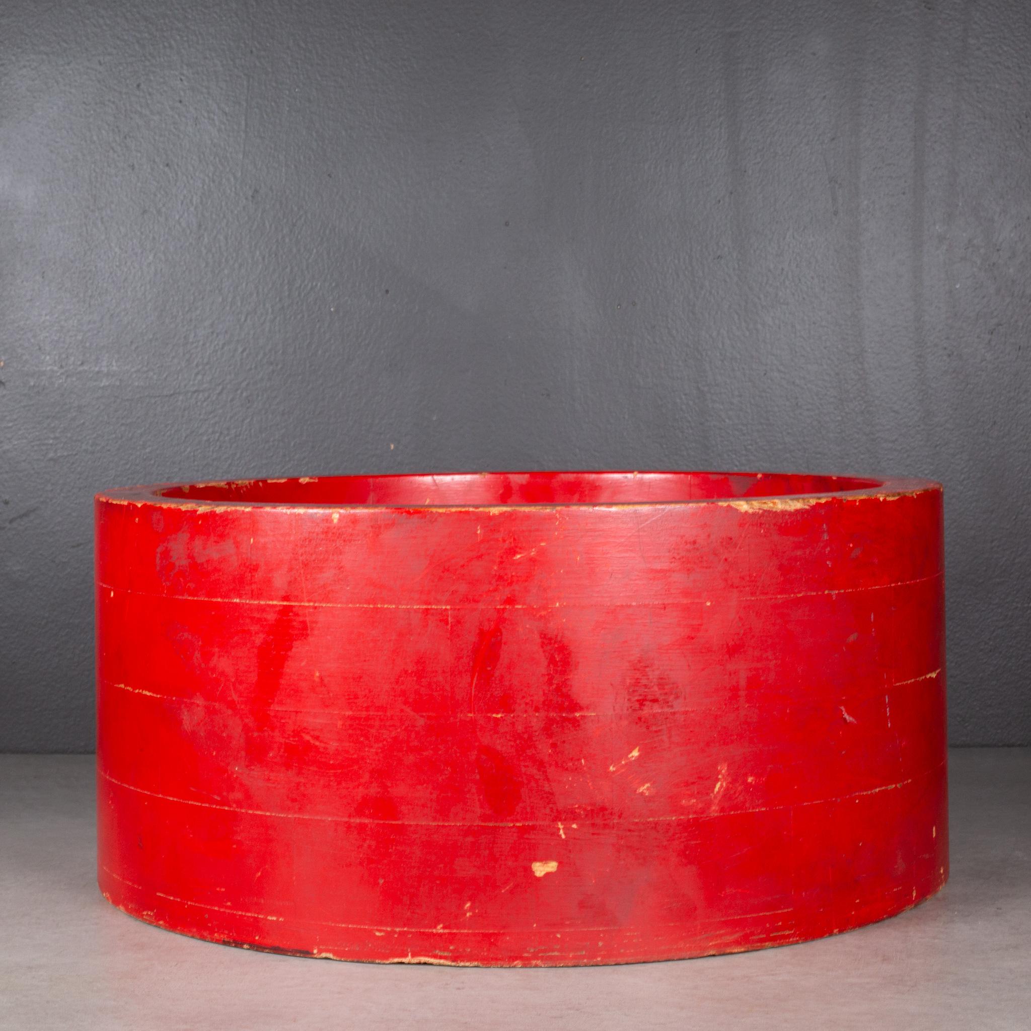 Metal Early 20th c. Red Wooden Foundry Mold c.1900  (FREE SHIPPING) For Sale