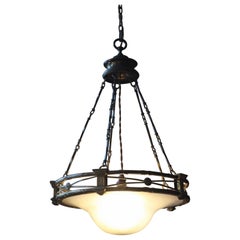 Early 20th C Regency Style Faraday & Son of London Pendant Plafonnier Light