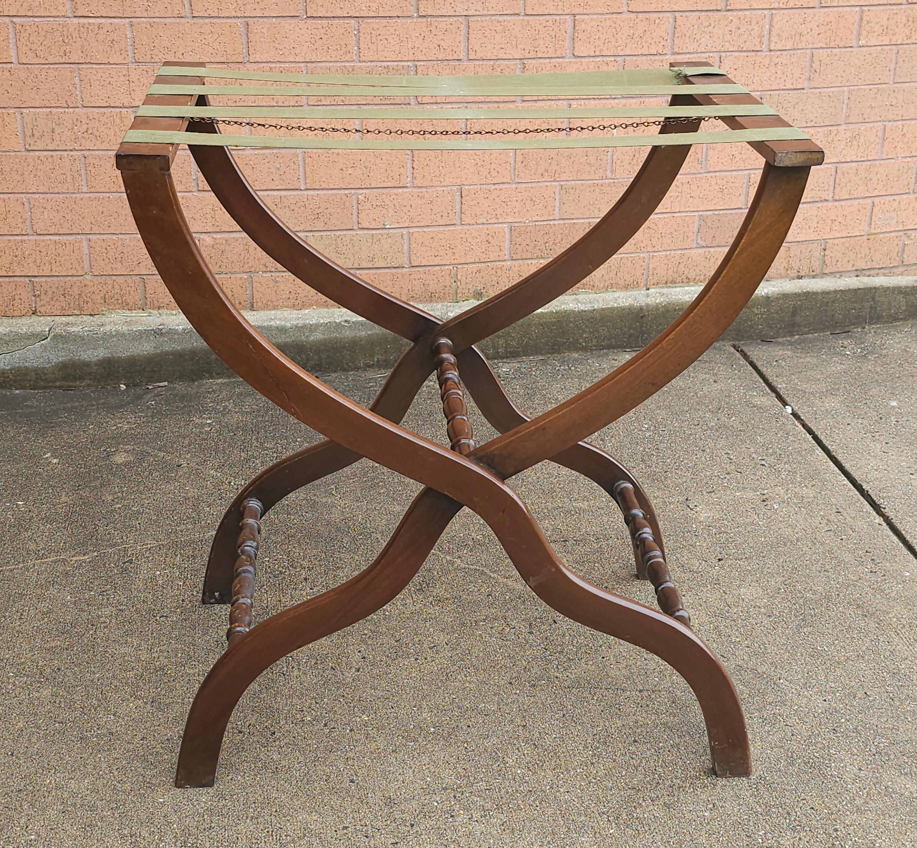 Early 20th C. Regency Style Mahogany Folding Tray Stand For Sale 1