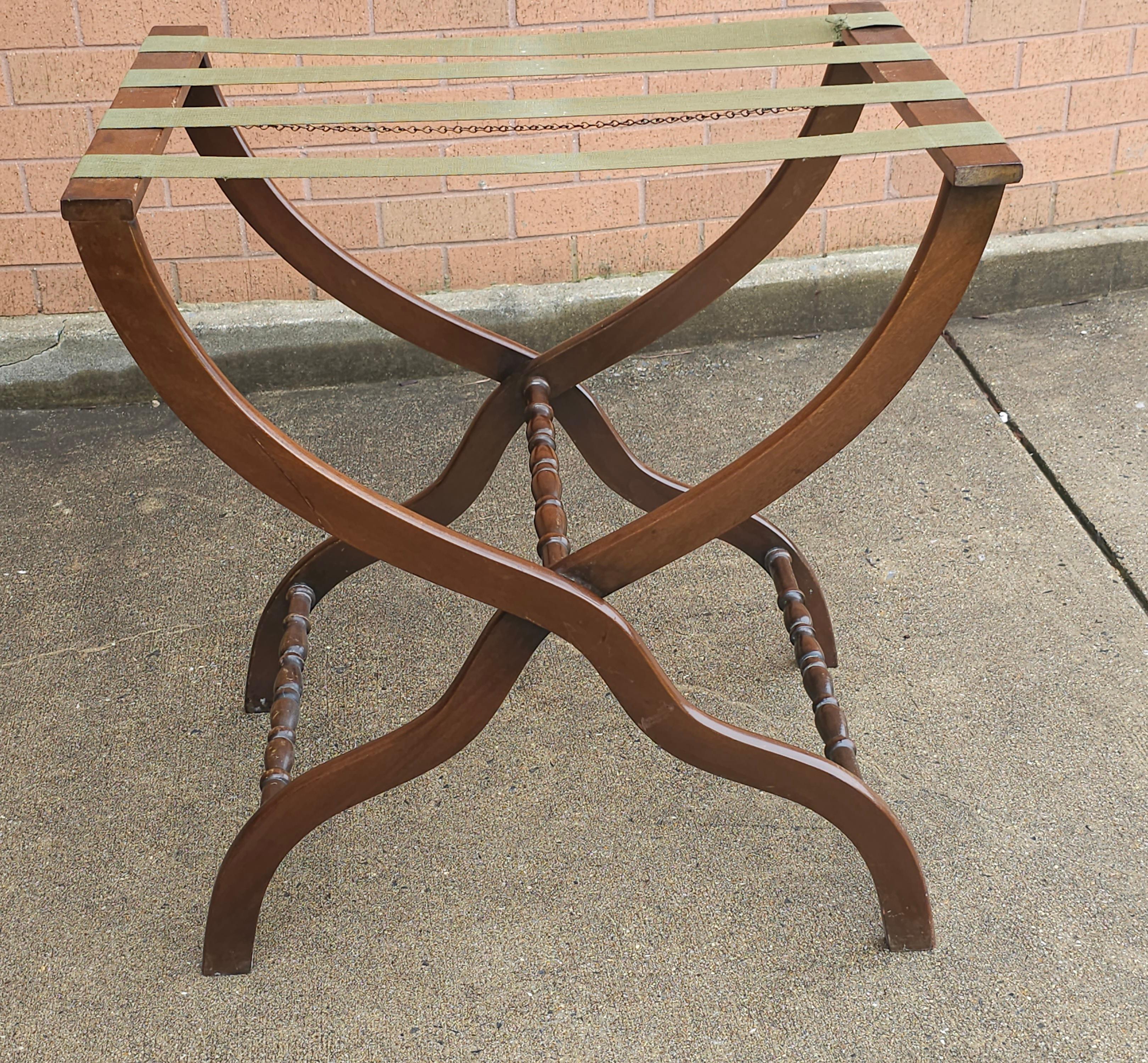 Early 20th C. Regency Style Mahogany Folding Tray Stand For Sale 2