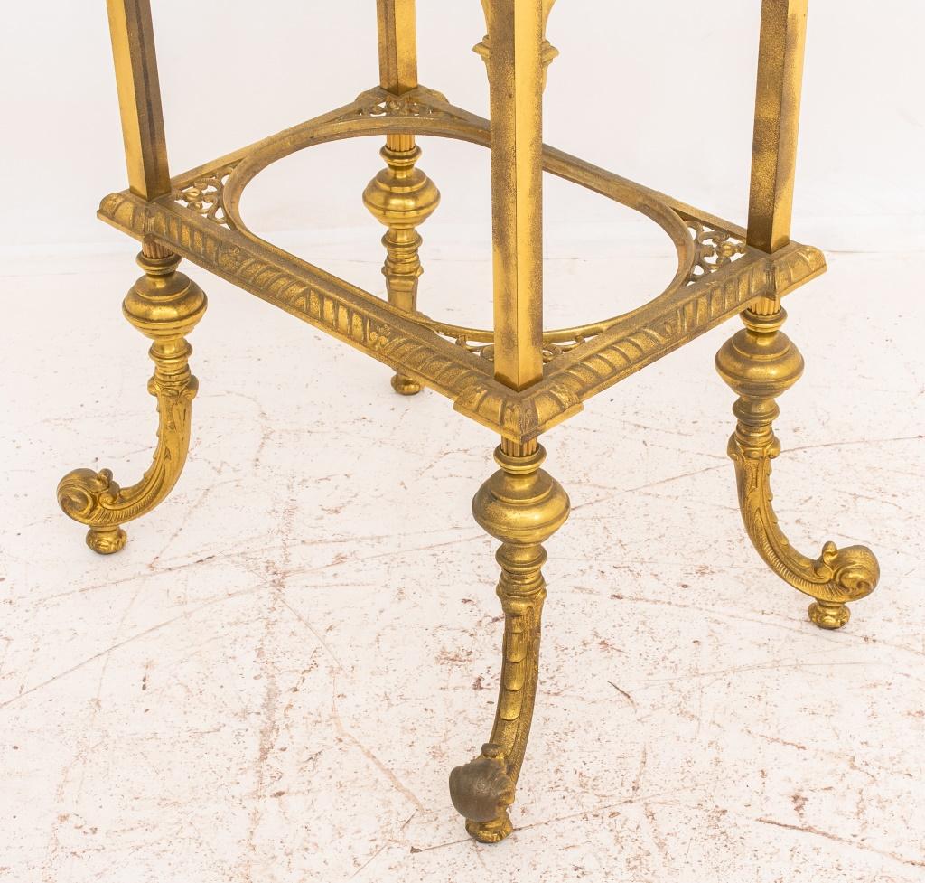  Early 20th C. Renaissance Revival Brass Side Table 2