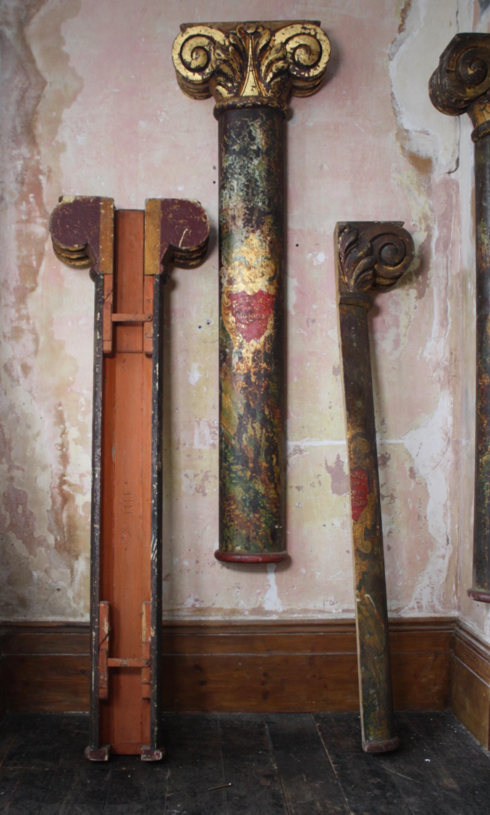 Early 20th C Robert Lakin & Co Fairground Carnival Circus Pillars Edwin Hall  For Sale 3