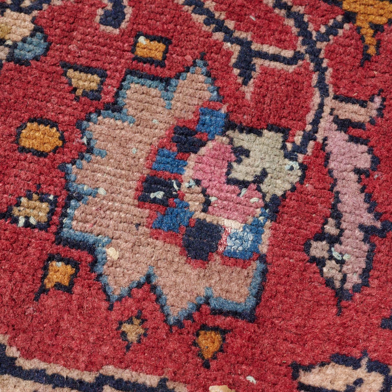 Mid-20th Century Early 20th C. Room Sized Kashan Carpet, Scrolling Floral Vines on a Red Ground For Sale