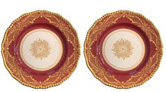 Early 20th C. Royal Doulton for Higgins & Seiter, Gilt Dinner Plates, Set of 12.