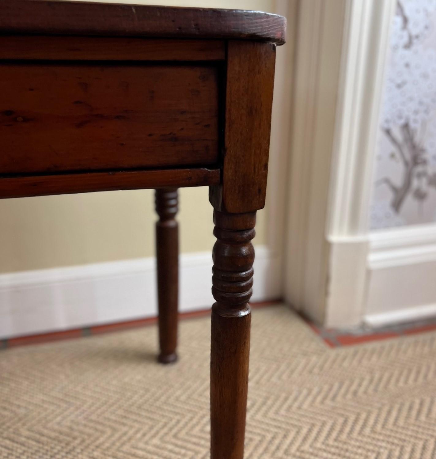 Mid-20th Century Early 20th C Rustic Bobbin Leg Side Table With Single Plank Top For Sale