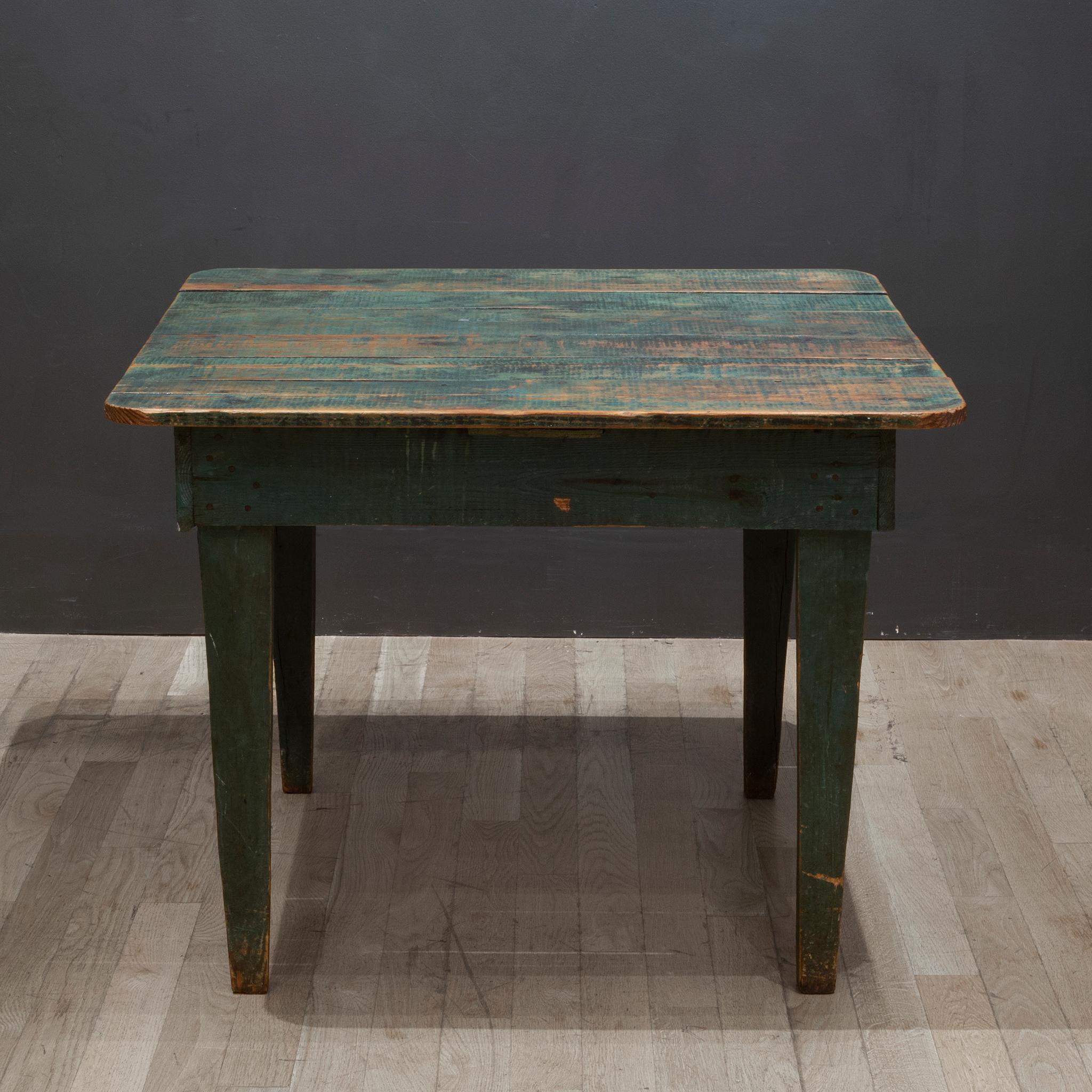 20th Century Early 20th c. Rustic Farmhouse Square Dining Table, c.1920-1930