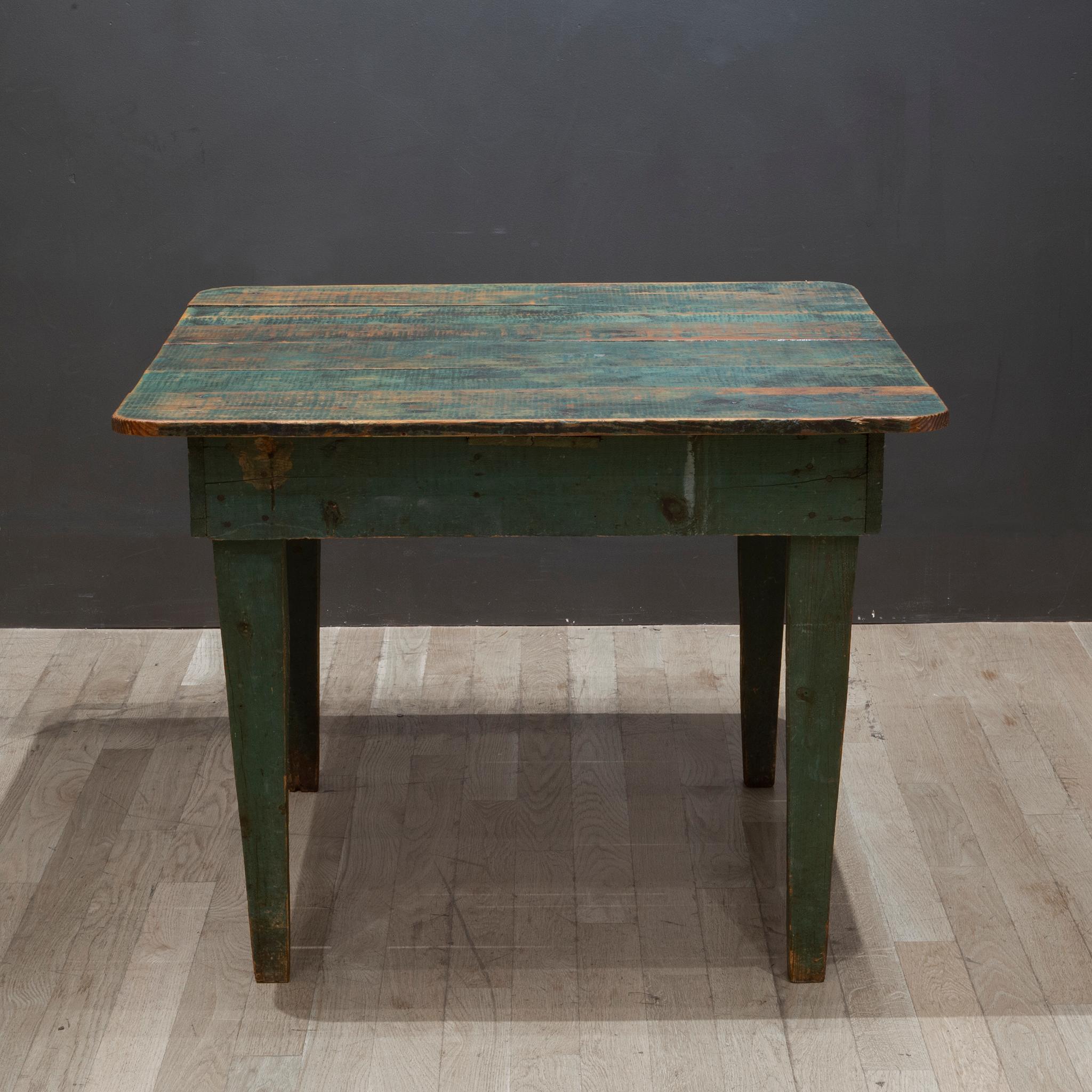 Early 20th c. Rustic Farmhouse Square Dining Table, c.1920-1930 1