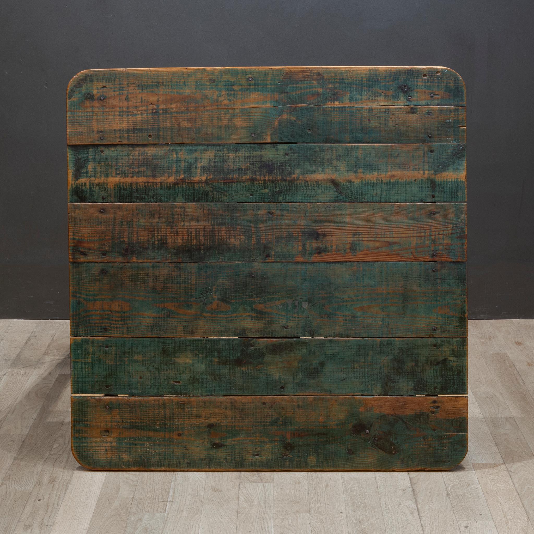 Early 20th c. Rustic Farmhouse Square Dining Table, c.1920-1930 2