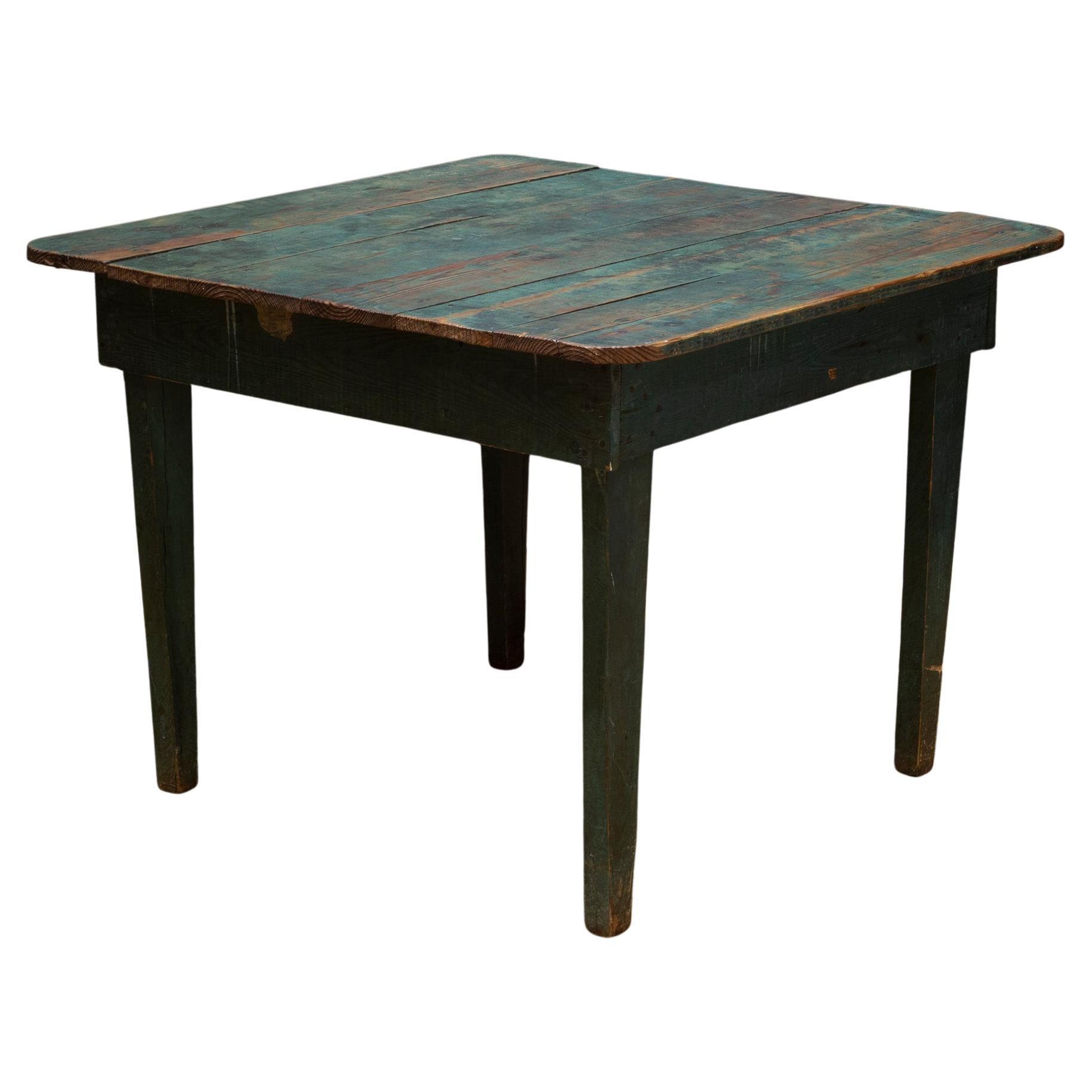Early 20th c. Rustic Farmhouse Square Dining Table, c.1920-1930