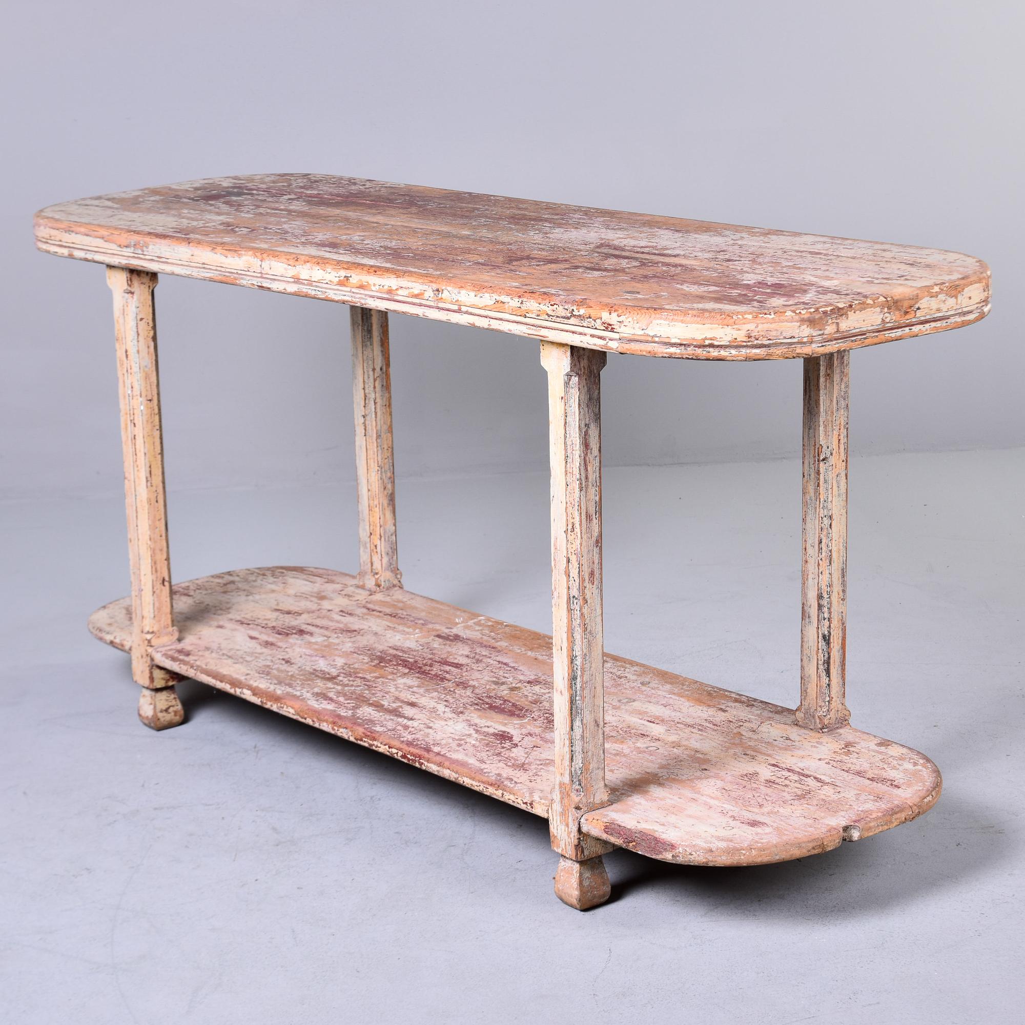 Early 20th C Rustic French Two Tier Draper’s Table 2
