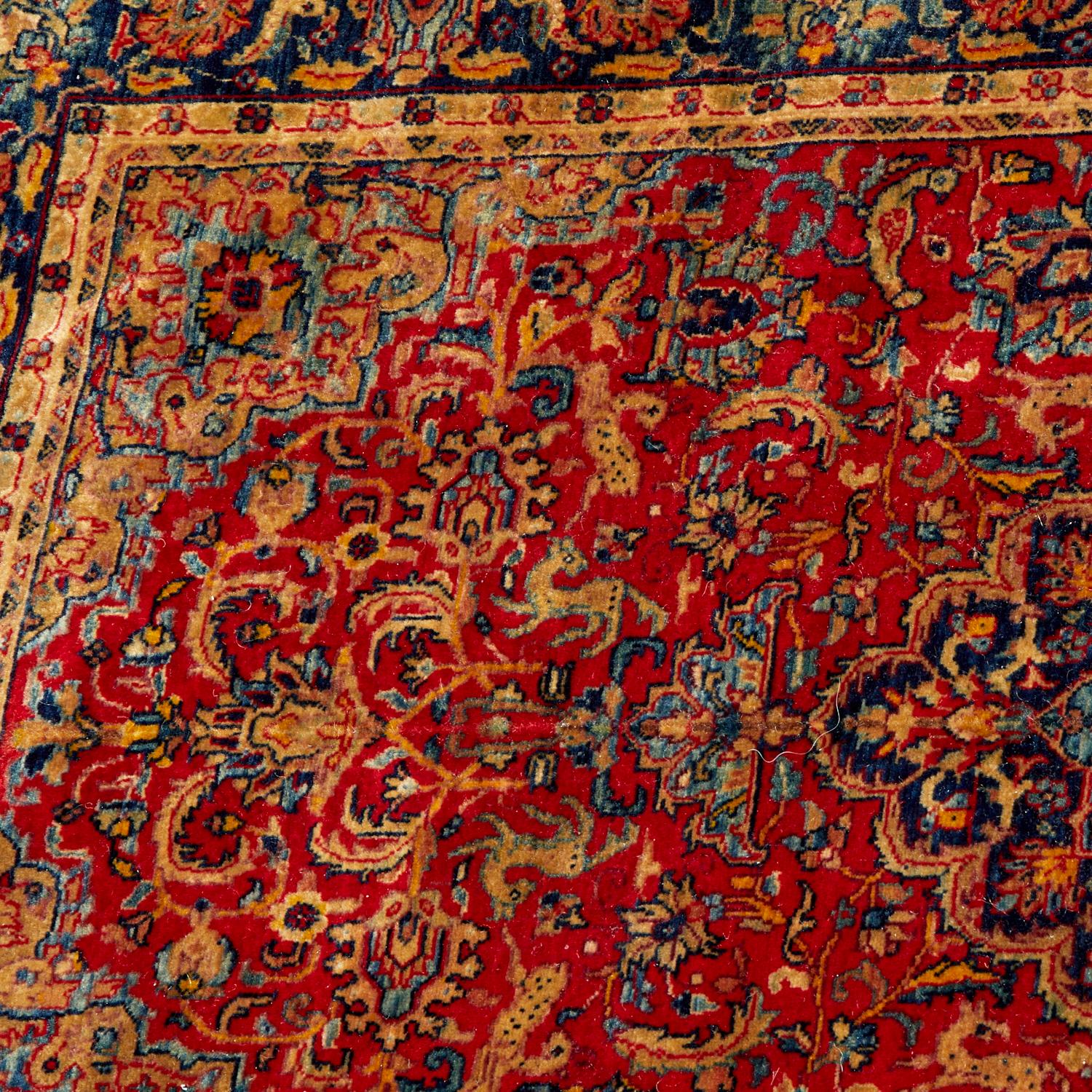 Georgian Early 20th C. Sarouk Rug with Tight Weave and Rich Jewel Tones For Sale