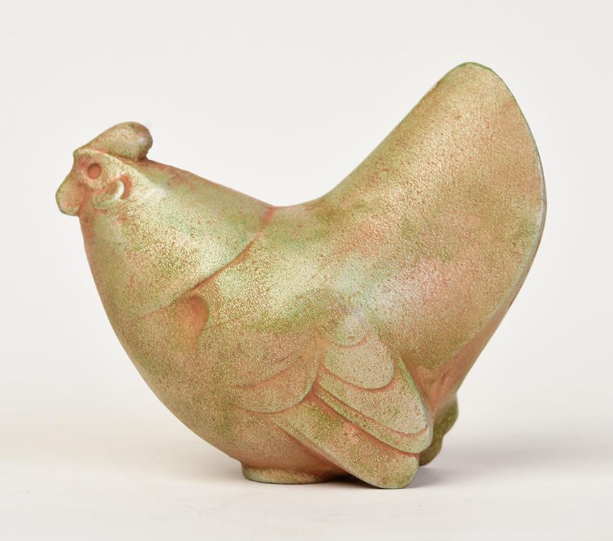 20th C., Showa, A Set of Japanese Bronze Animal Chickens with Artist Sign For Sale 10