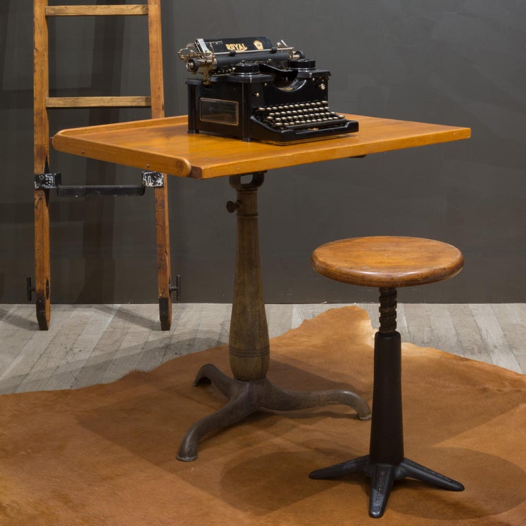 Tabouret Atelier Singer Fonte - Hauteur Réglable 41,5/59 Cm - Industriel