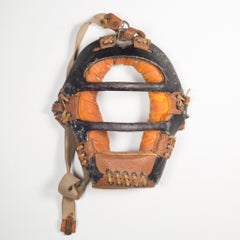 Early 20th C. Steel and Leather Catcher's Mask, c.1920