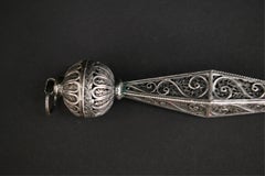 Early 20th Century Sterling Silver Openwork Filigree Yad or Torah Pointer