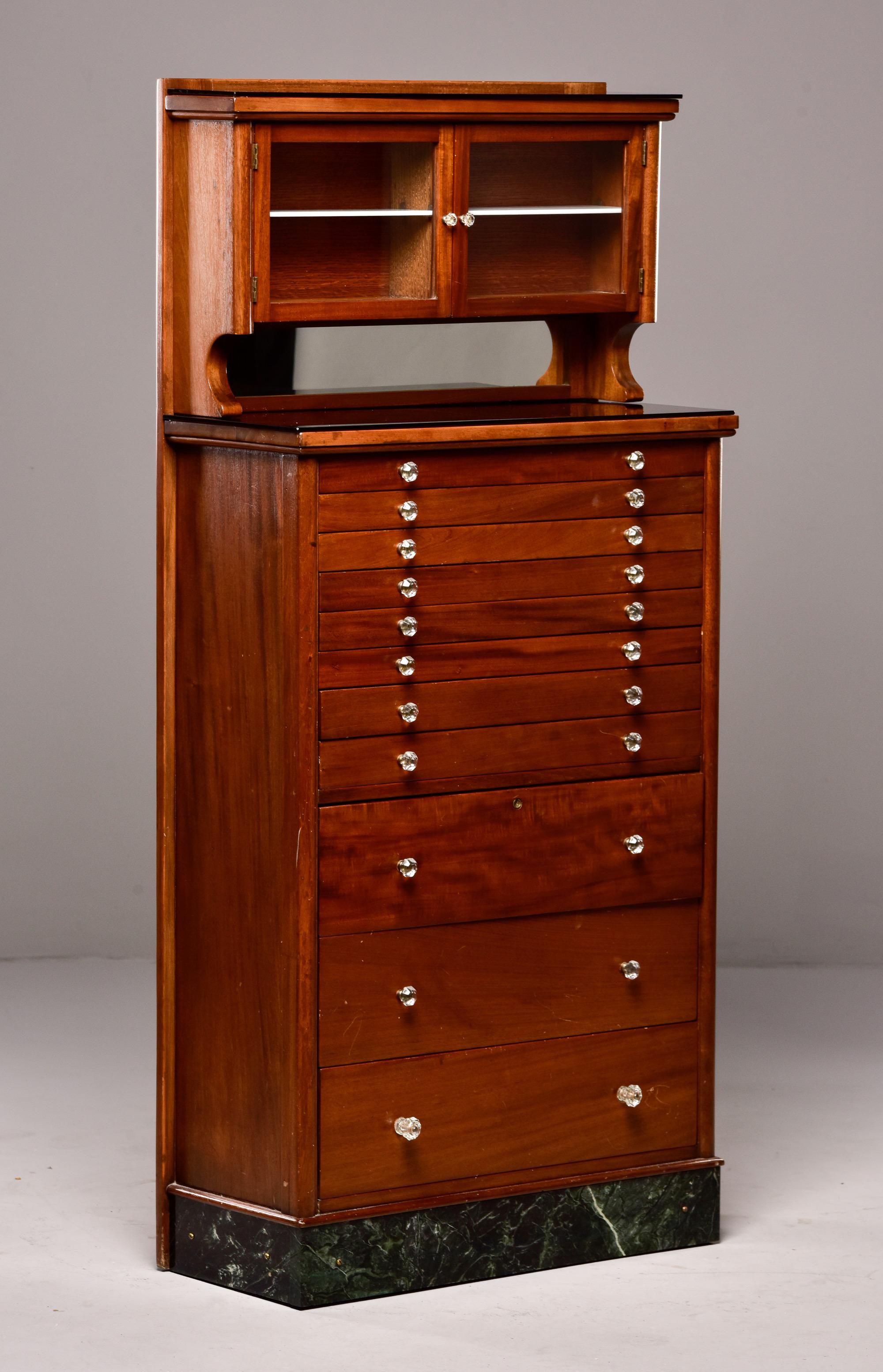 American Early 20th C Tall Medical Cabinet with Drawers