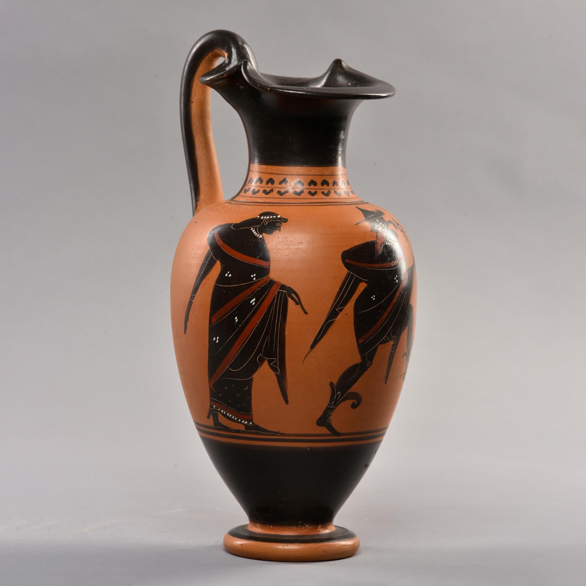 Early 20th C Terra Cotta Neoclassical Ewer In Good Condition For Sale In Troy, MI