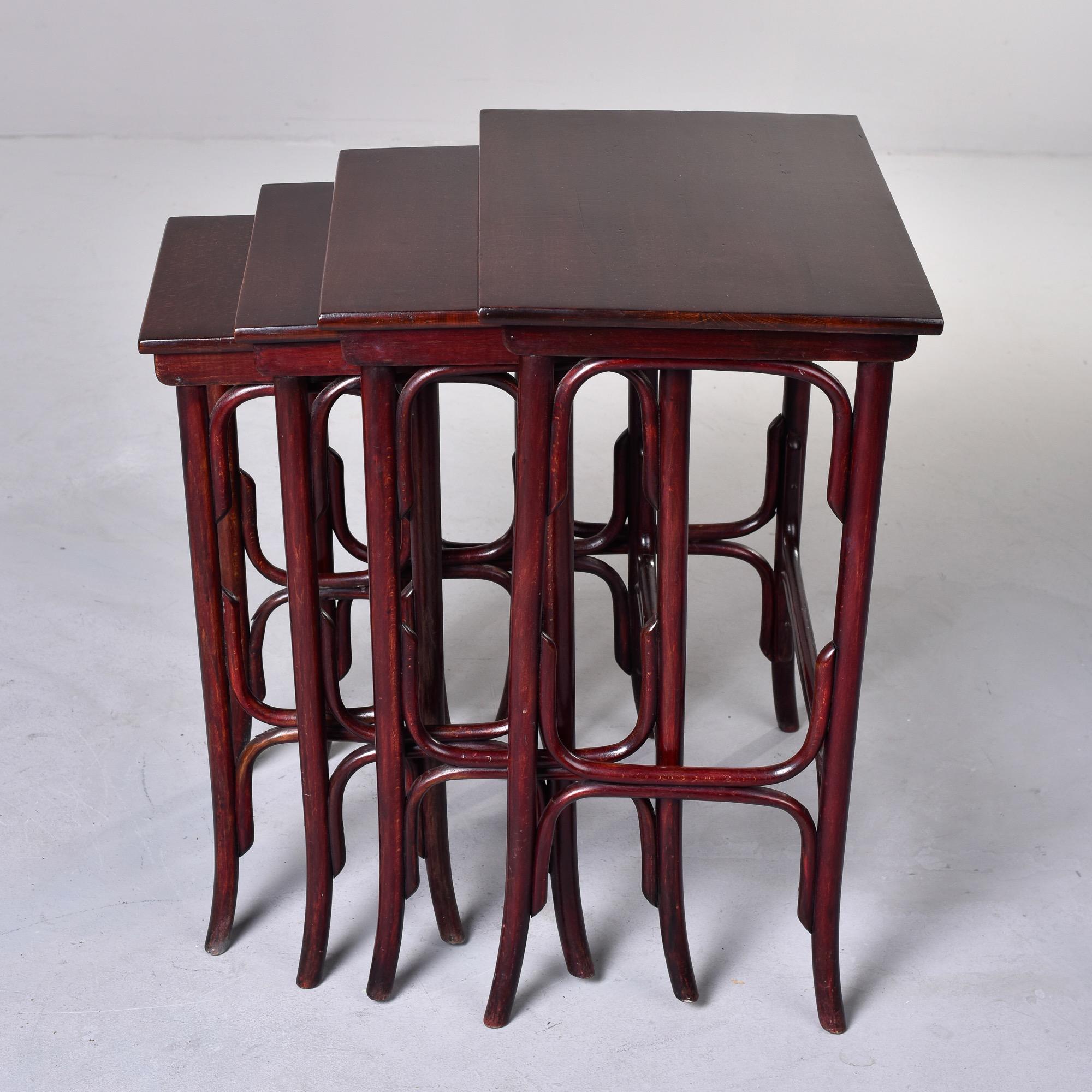 Early 20th C Thonet Quartetto Nesting Tables For Sale 3