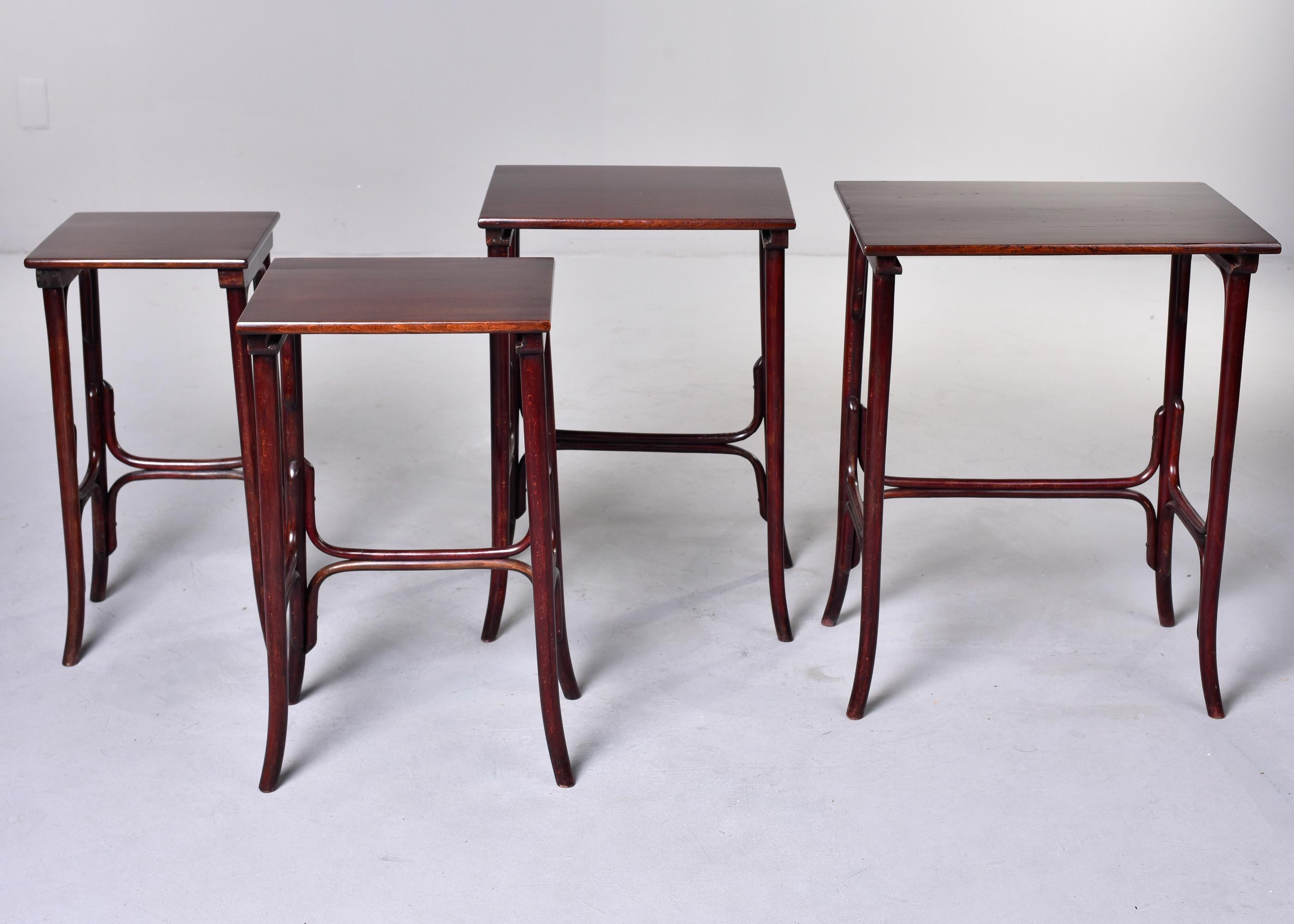 Early 20th C Thonet Quartetto Nesting Tables For Sale 4