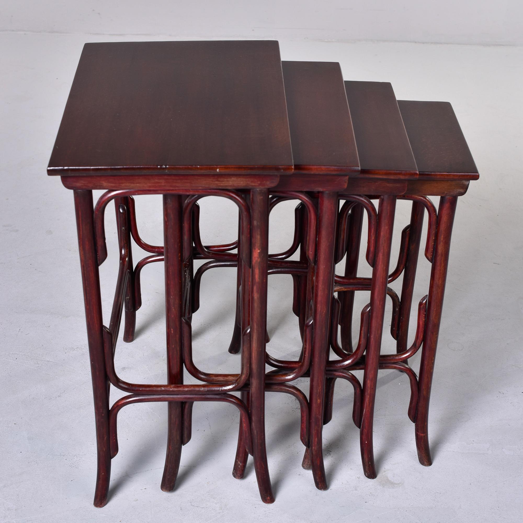 20th Century Early 20th C Thonet Quartetto Nesting Tables For Sale