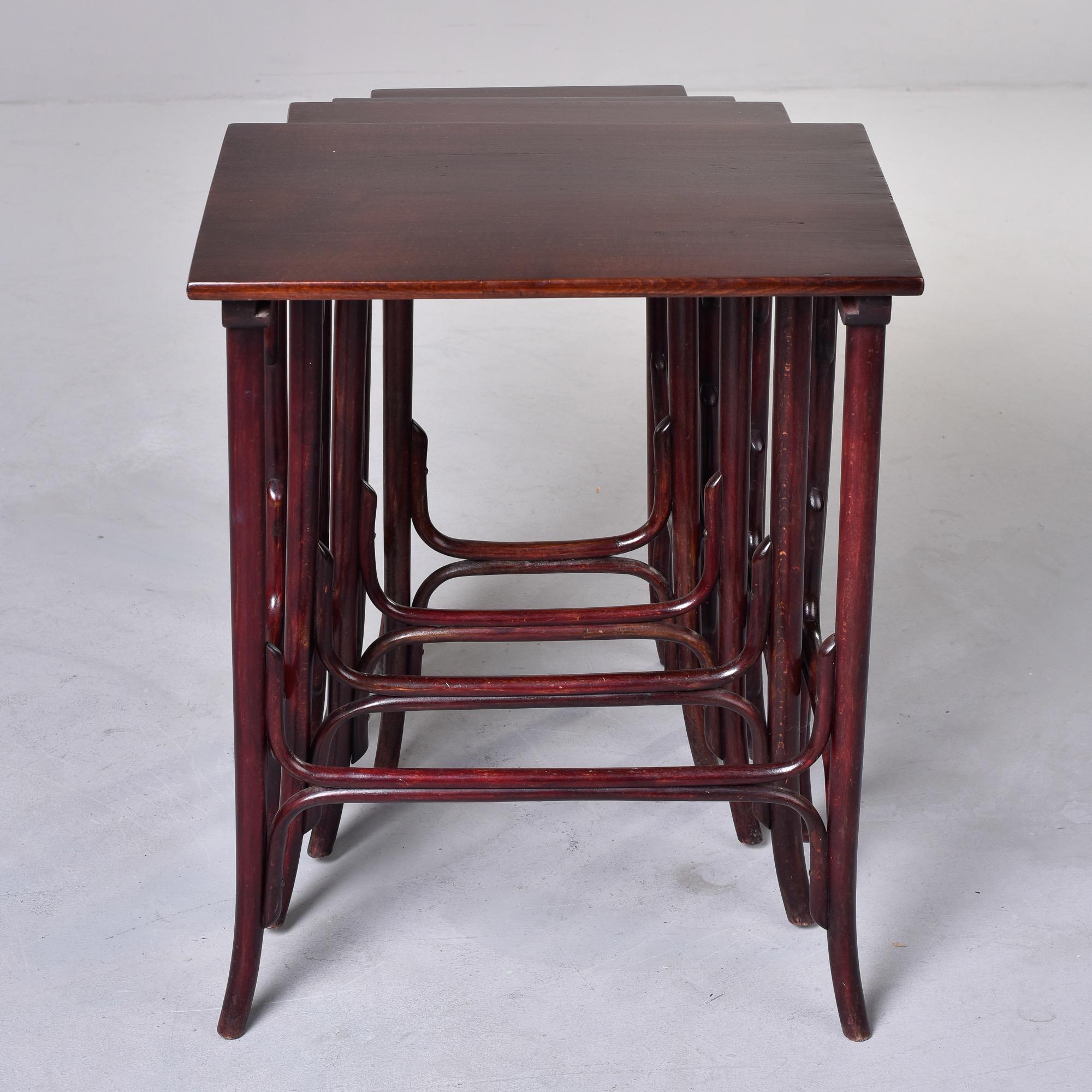 Early 20th C Thonet Quartetto Nesting Tables For Sale 1