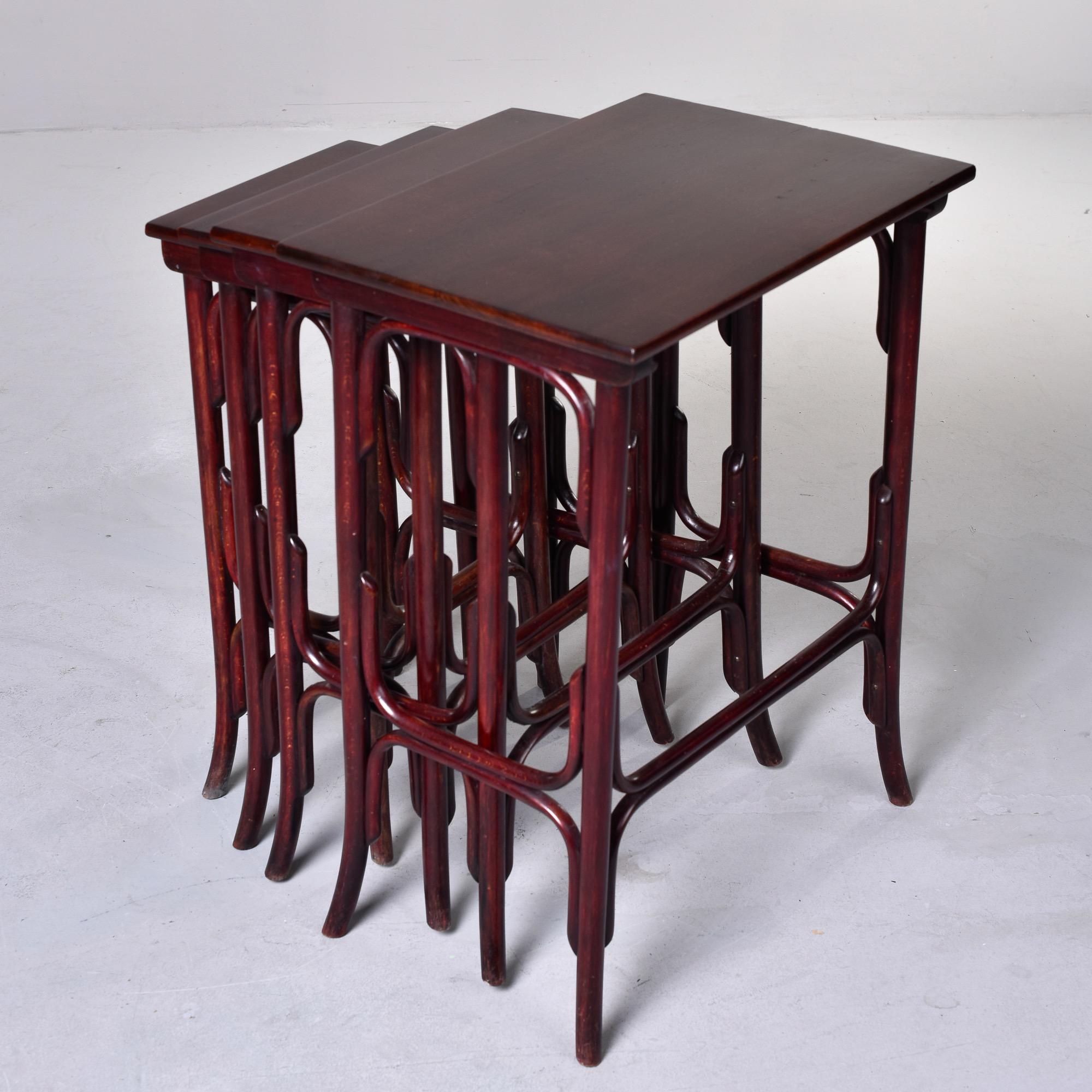 Early 20th C Thonet Quartetto Nesting Tables For Sale 2