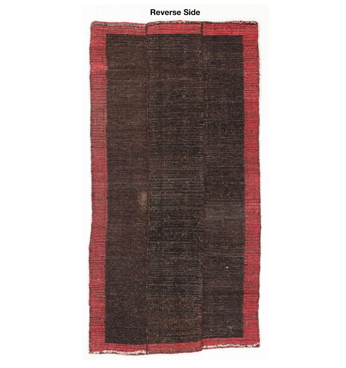 Hand-Knotted Early 20th C Tibetan Border Rug For Sale