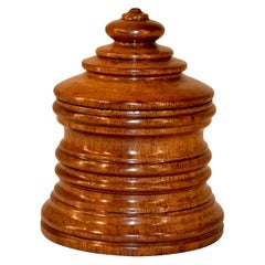 Early 20th C. Turned Treen Jar