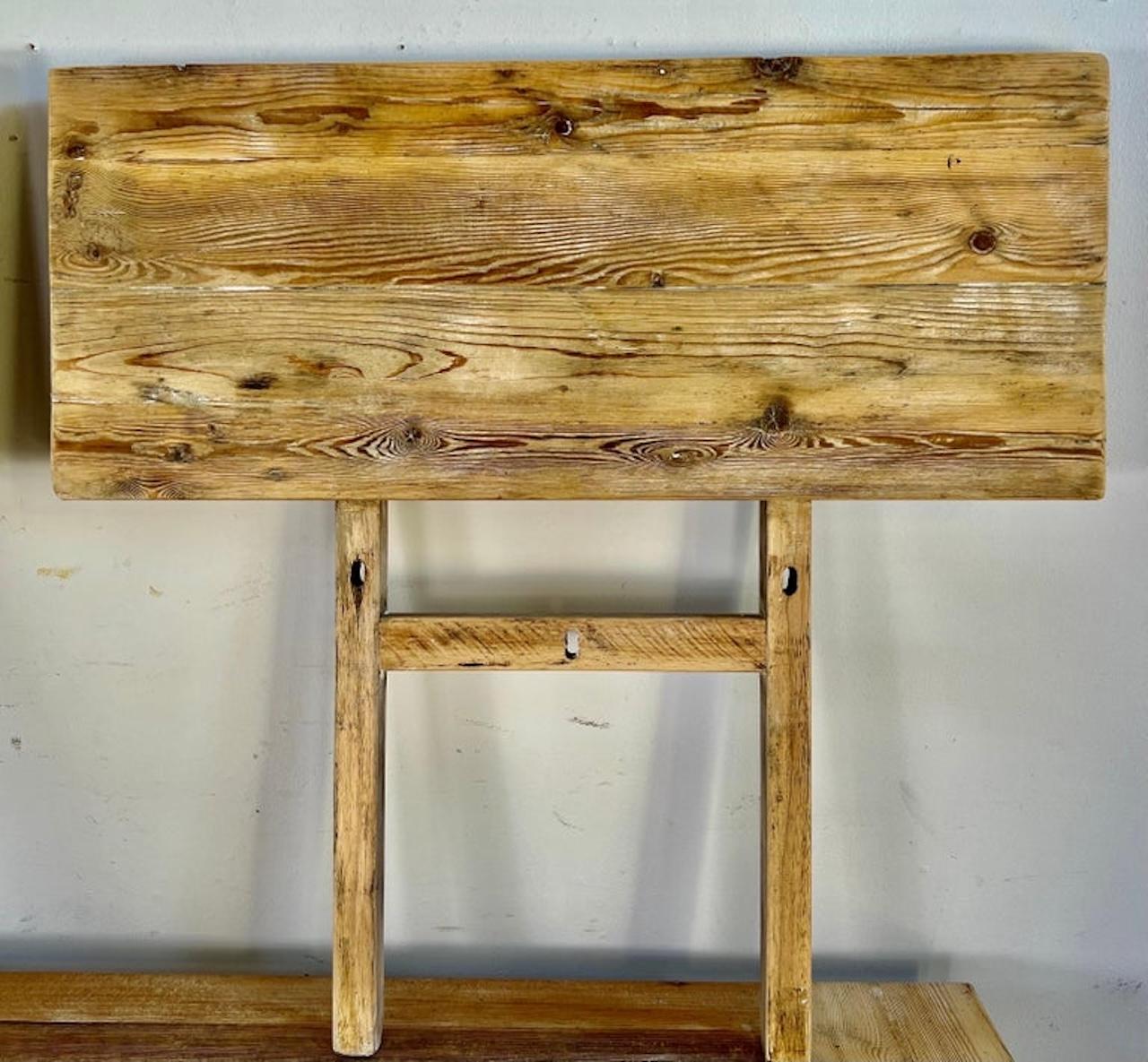 Early 20th C.  Tuscan Style Pine Dining Table w/ Leaves For Sale 1