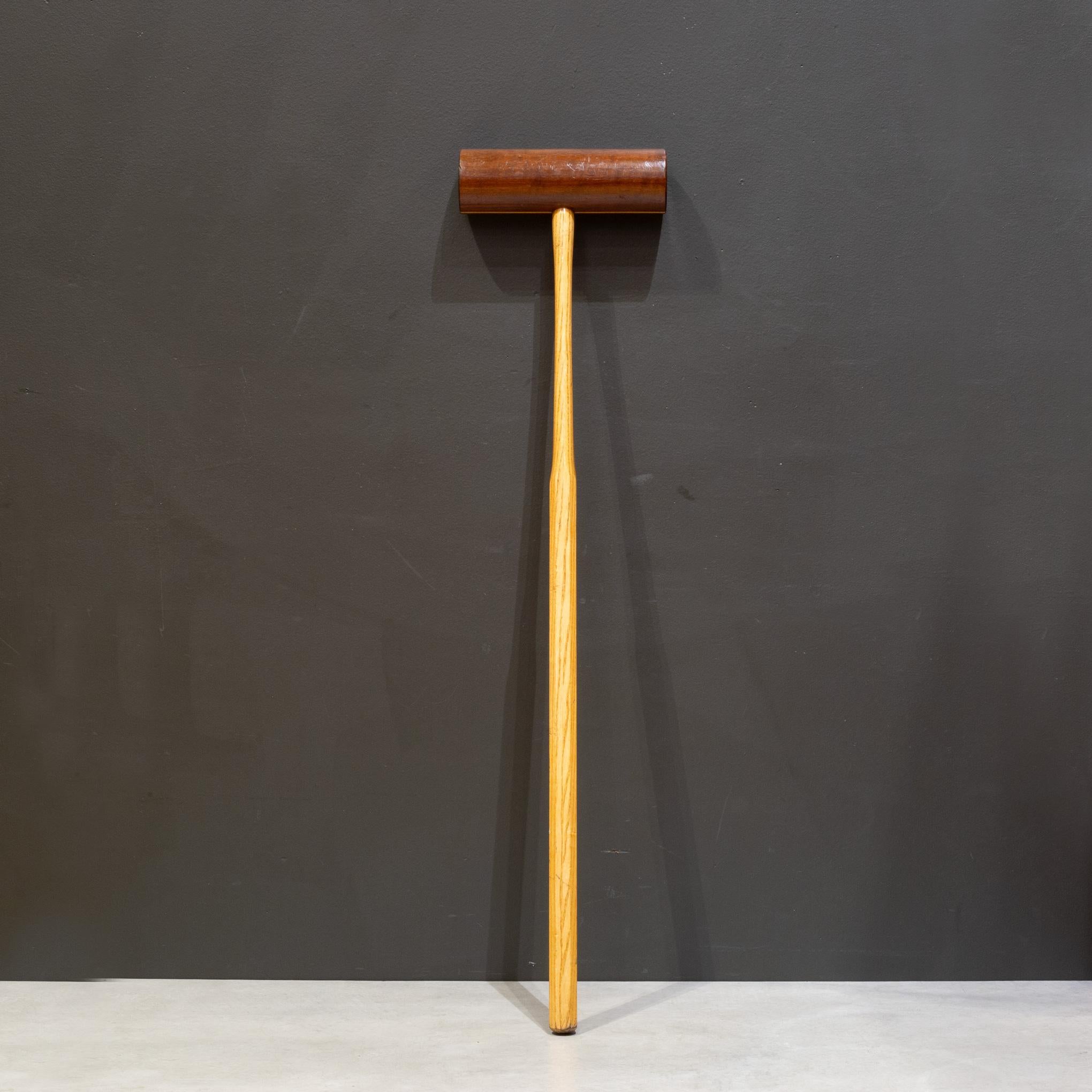 American Early 20th c. Walnut and Maple Inlay Croquet Mallet For Sale