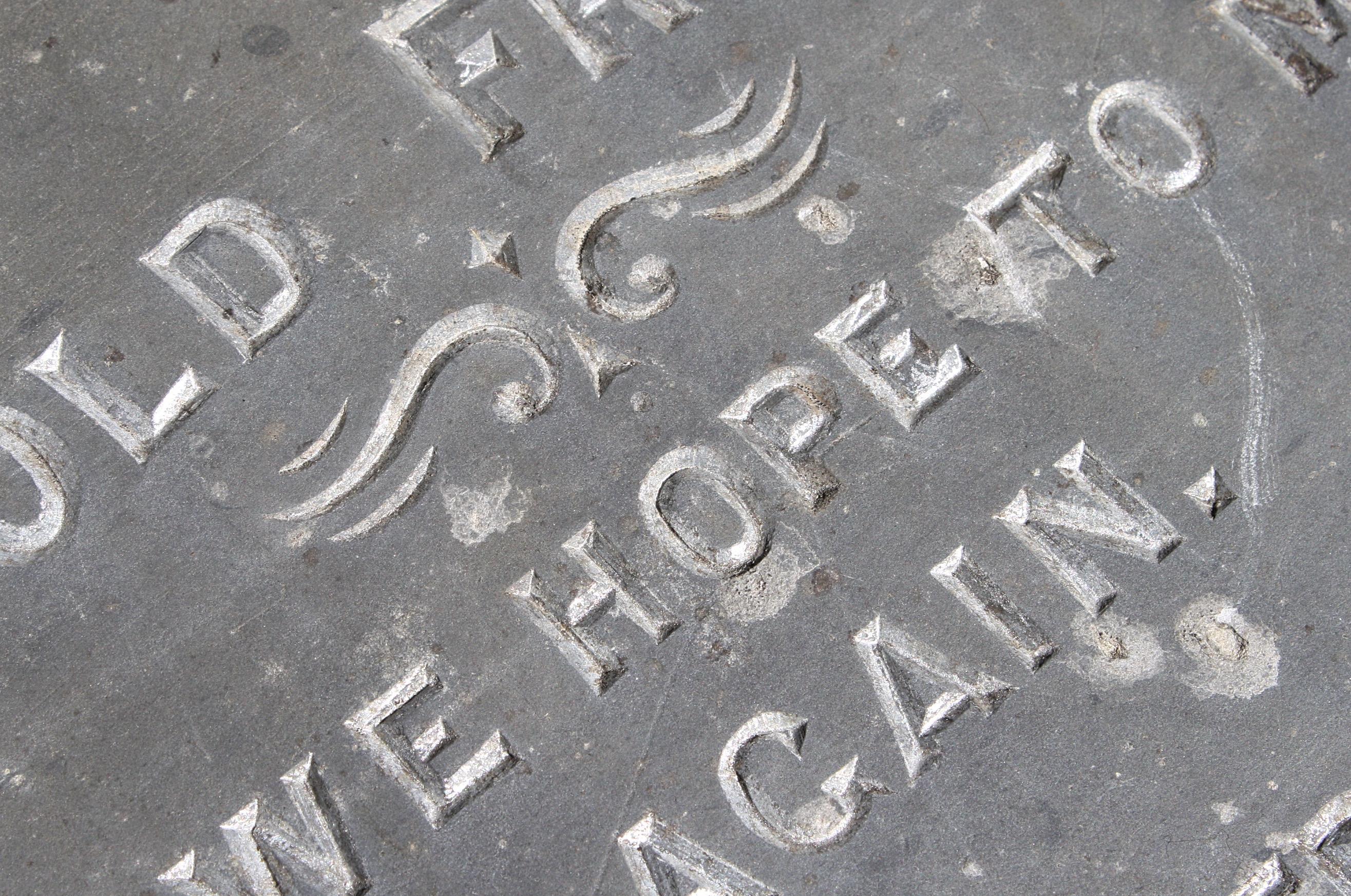 Early 20th C Welsh Slate Dog Grave Marker Tomb Stone Memento Mori  1