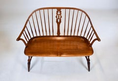 Early 20th C. Windsor Bench Settee