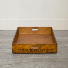 Early 20th Century Wooden Baker's Bread Tray with Dovetail Joints