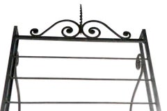 Hierro forjado y latón de principios del siglo XX  Perchero francés forjado