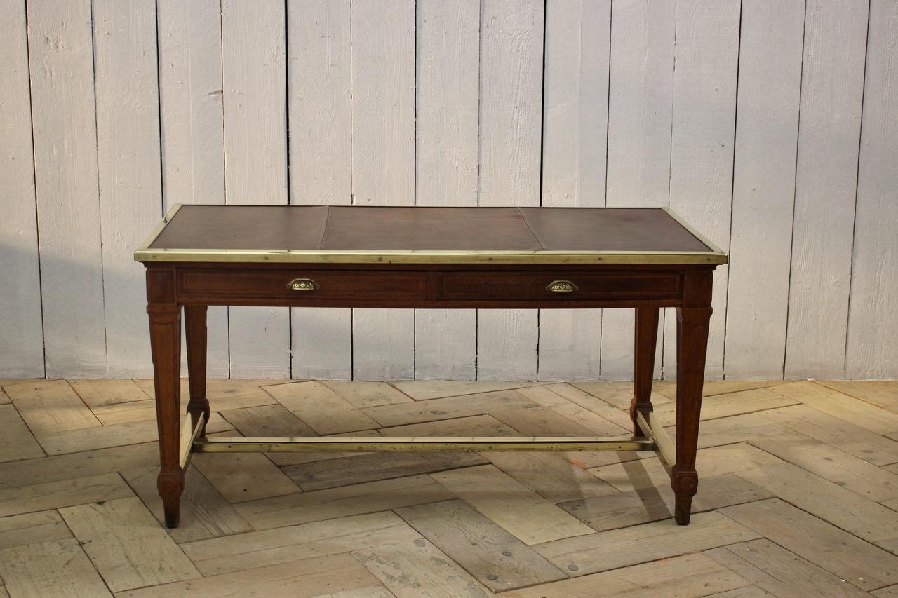 Early 20th Century French “Bank of France“ Oak Desk 2