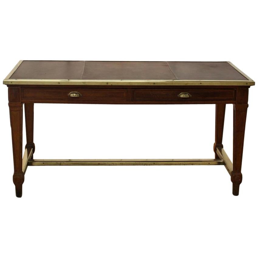 Early 20th Century French “Bank of France“ Oak Desk
