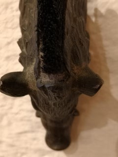 Early 20th Centruy Black Forest Hat Pegs Wild Boar Bronze, Austria