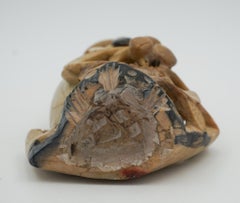 FRÜHES 20. JAHRHUNDERT ORIENTALES CHINESISCHES HANDGESCHNITZTES SEIFENSTEIN-DECORATIVE-TÖPFCHEN