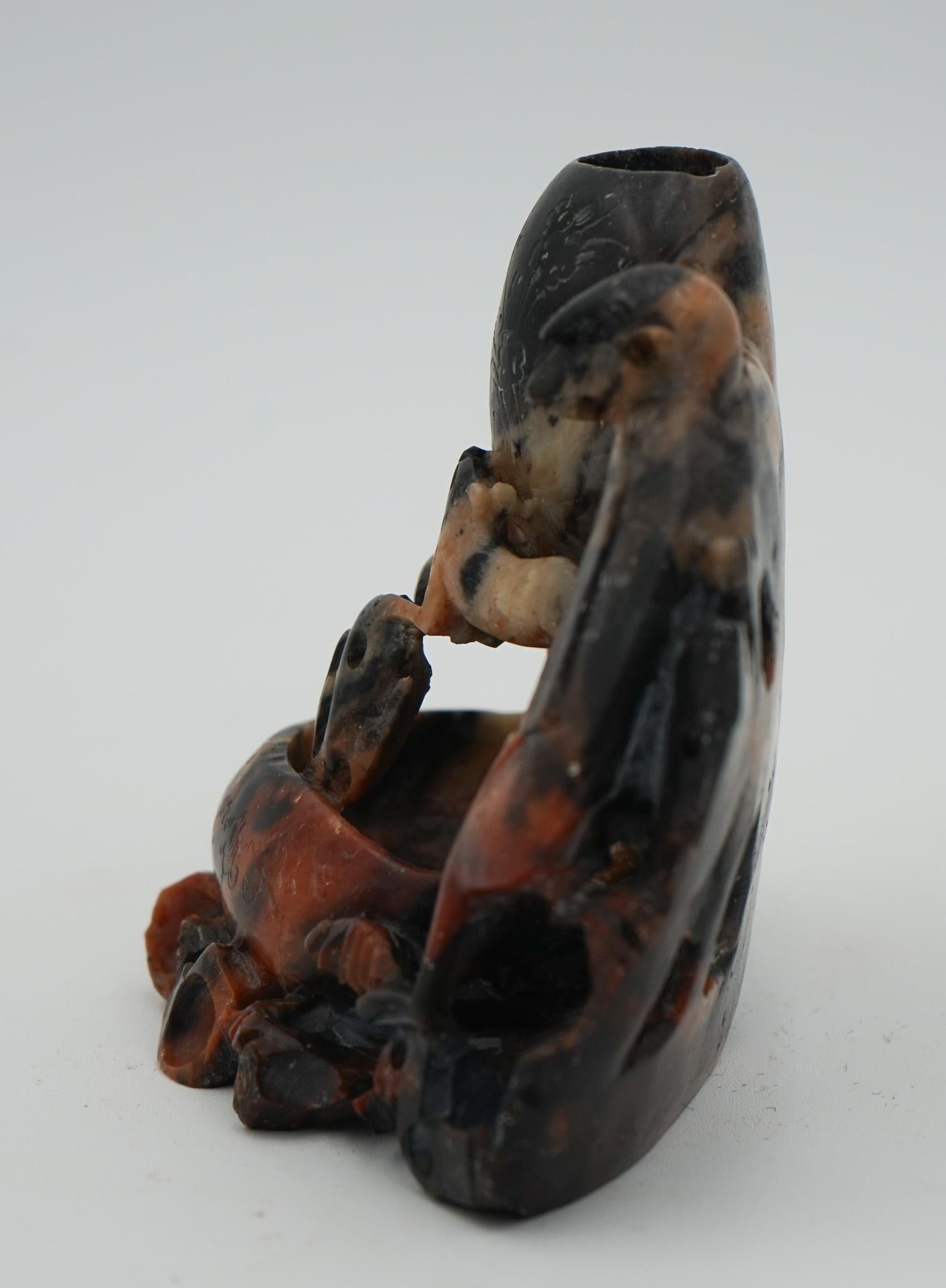 FRÜHES 20. JAHRHUNDERT ORIENTALES CHINESISCHES HANDGESCHNEIDERTES SEIFENSTEIN-DEKORATIVE-TÖPFCHEN (Chinesisch) im Angebot