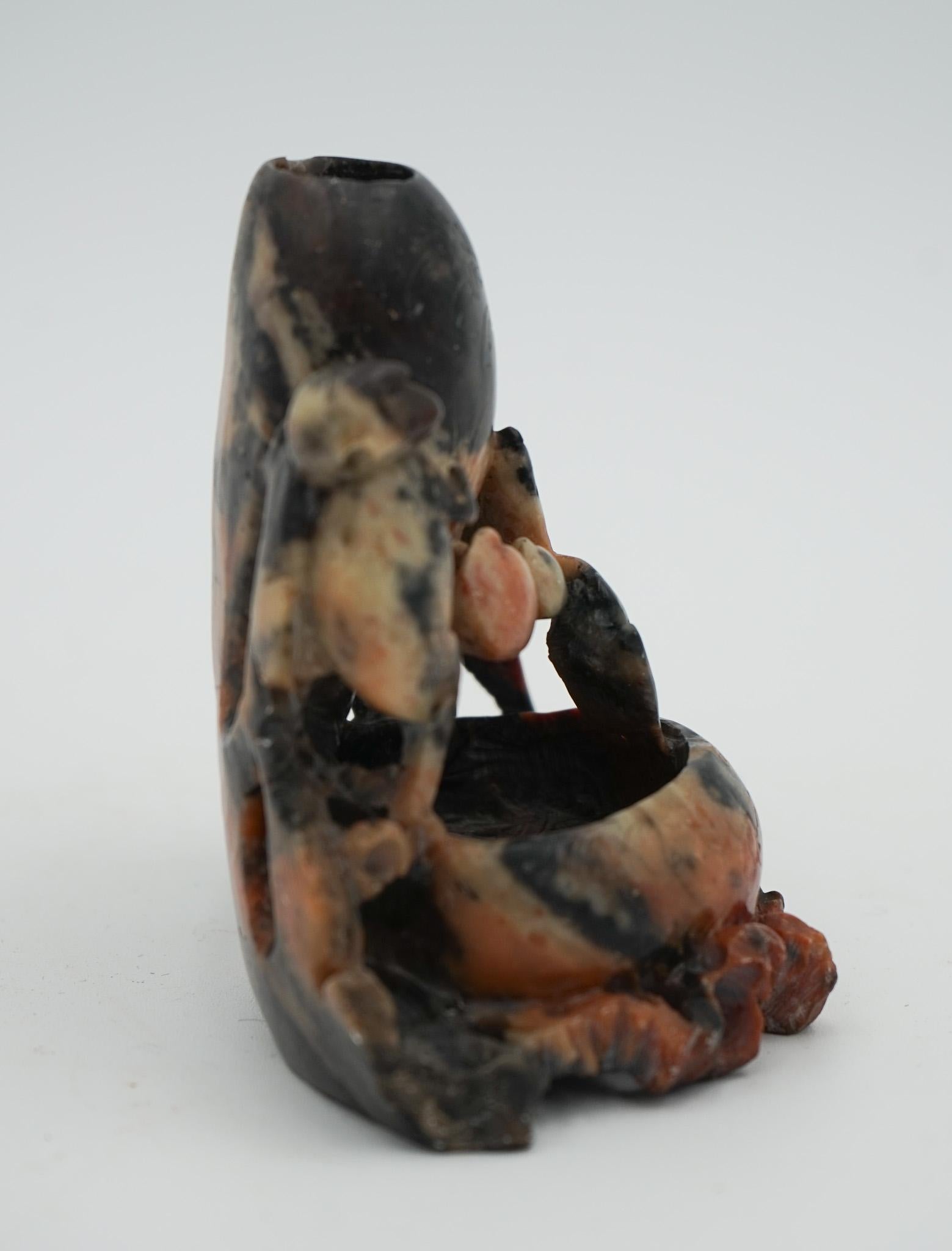 FRÜHES 20. JAHRHUNDERT ORIENTALES CHINESISCHES HANDGESCHNEIDERTES SEIFENSTEIN-DEKORATIVE-TÖPFCHEN (Handgefertigt) im Angebot