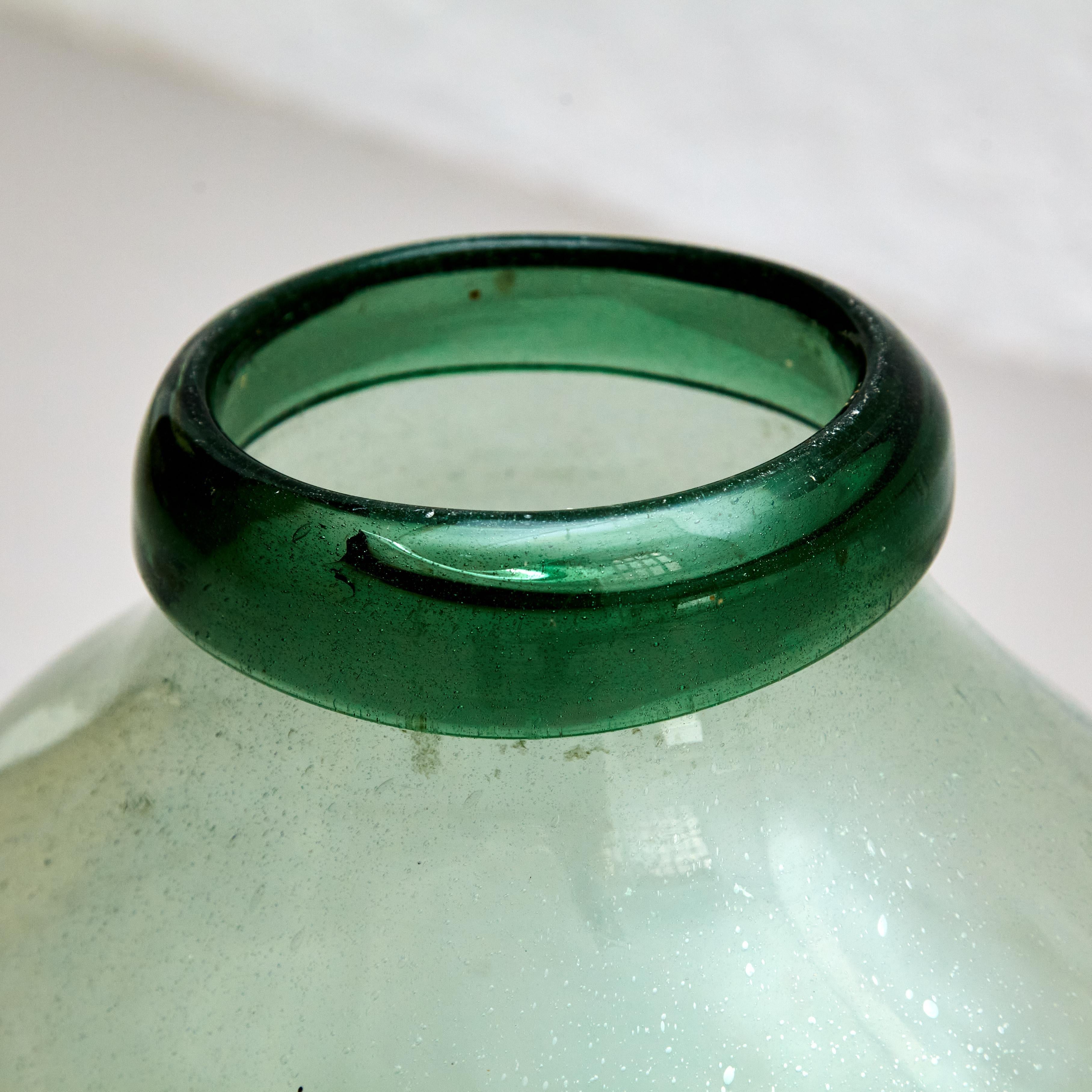 Early 20th Centry Spanish Glass Bottle Vase, circa 1940 For Sale 3