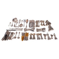 Early 20th Century 12-Service Stainless Metal Flatware 176 Pieces Set, France