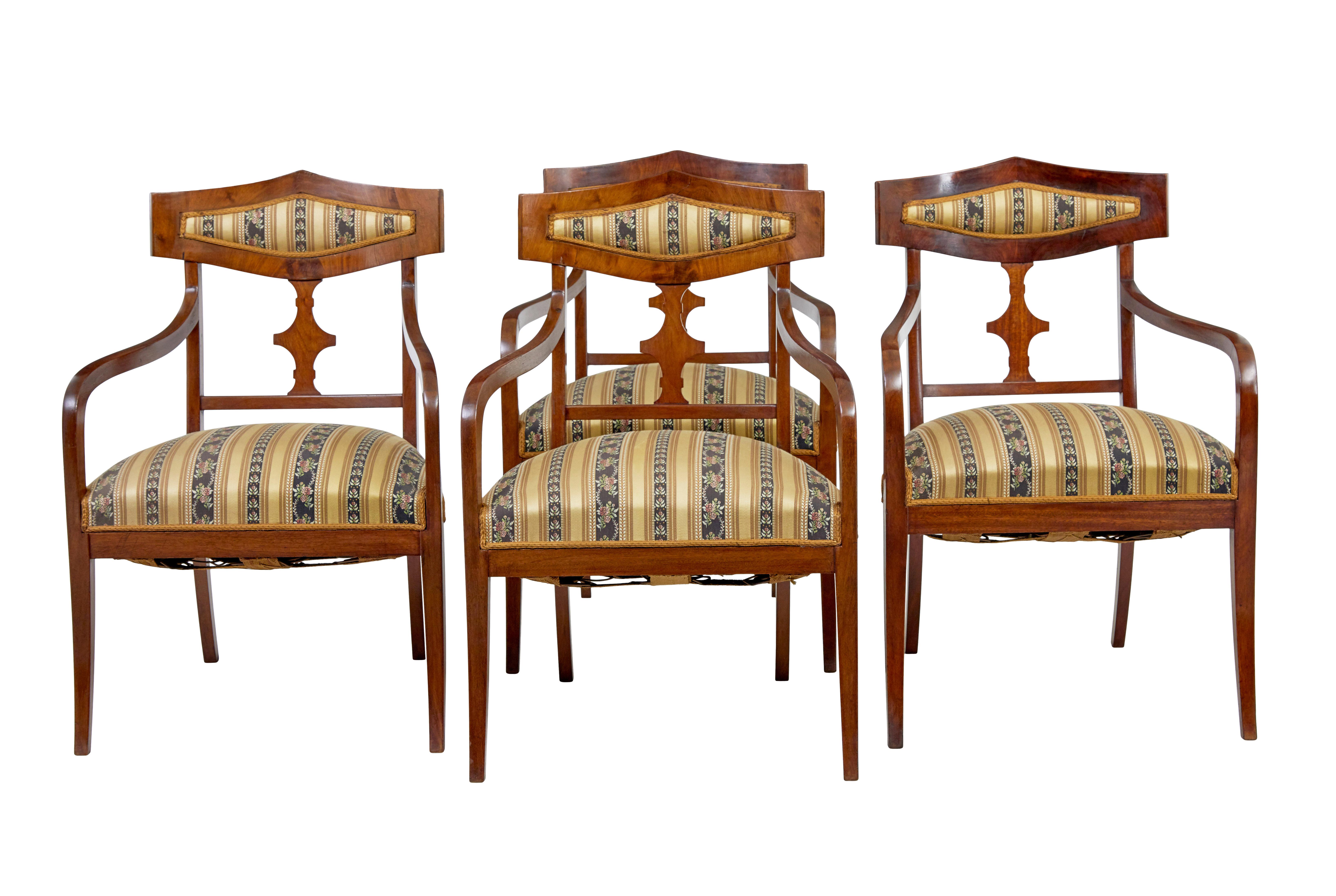 Fabric Early 20th century 13 piece mahogany salon suite For Sale
