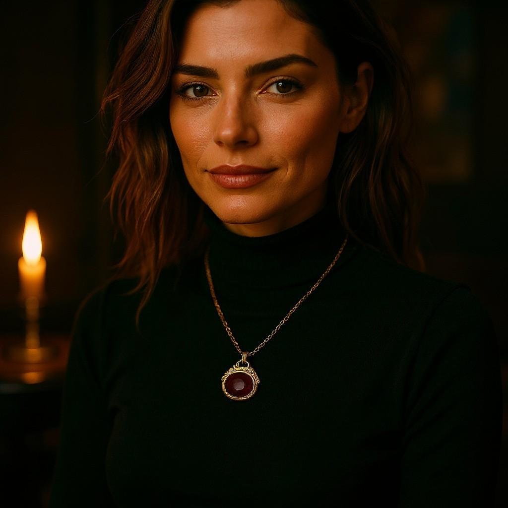 da uomo o donna Collana in oro 14k con cammeo a intaglio del primo Novecento, 24 inc. in vendita
