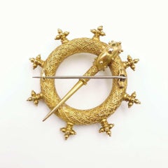Early 20th Century 15 Carat Gold Scottish Tara Brooch