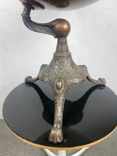 Early 20th Century Globe by Weber Costello Co. Ornate Cast Iron Base